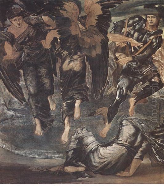 The Death of Medusa Oil Painting by Edward Burne-Jones