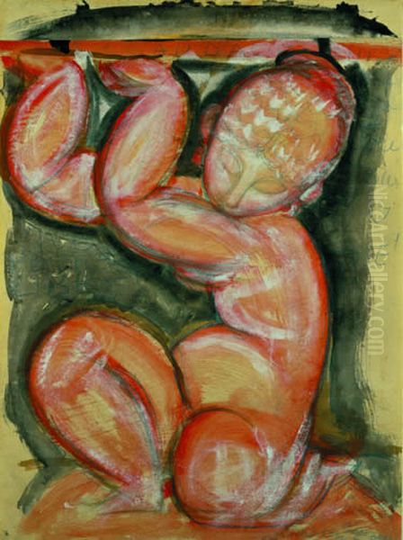 Rose Caryatid Oil Painting by Amedeo Modigliani
