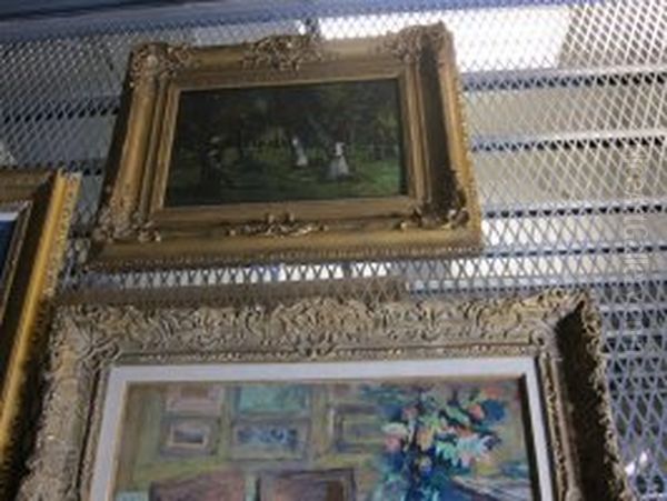 Interior of Forest Oil Painting by Adolphe Joseph Thomas Monticelli