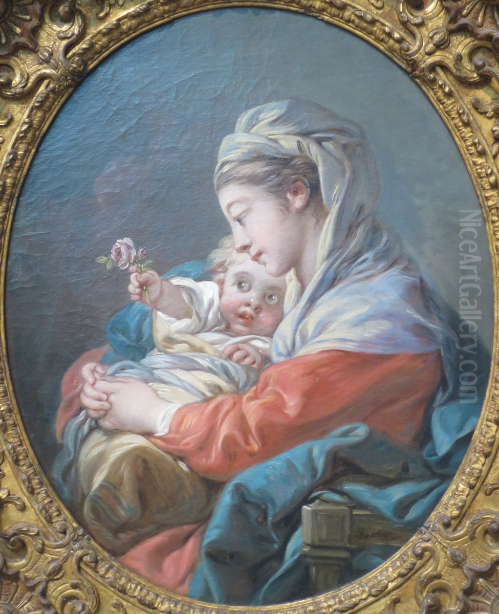 Virgin and Child Oil Painting by Francois Boucher