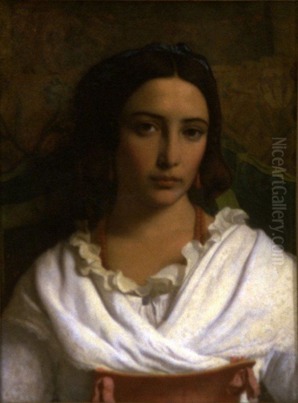 Italian peasant girl Oil Painting by Leopold Robert