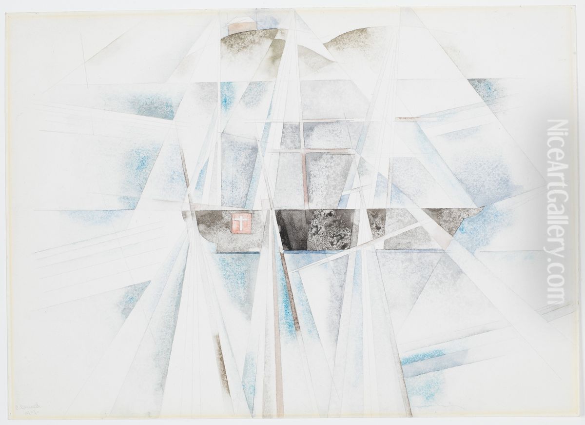 Bermuda No. 2, The Schooner Oil Painting by Charles Demuth