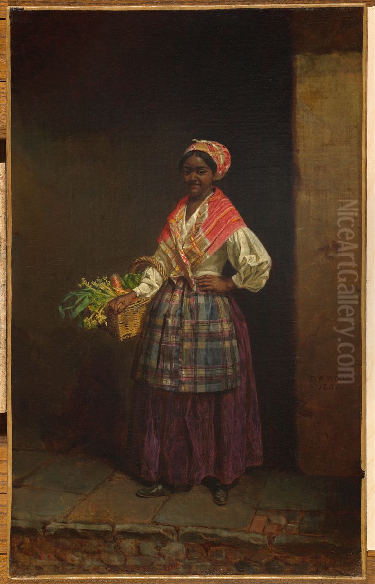 Market Woman Oil Painting by Thomas Waterman Wood