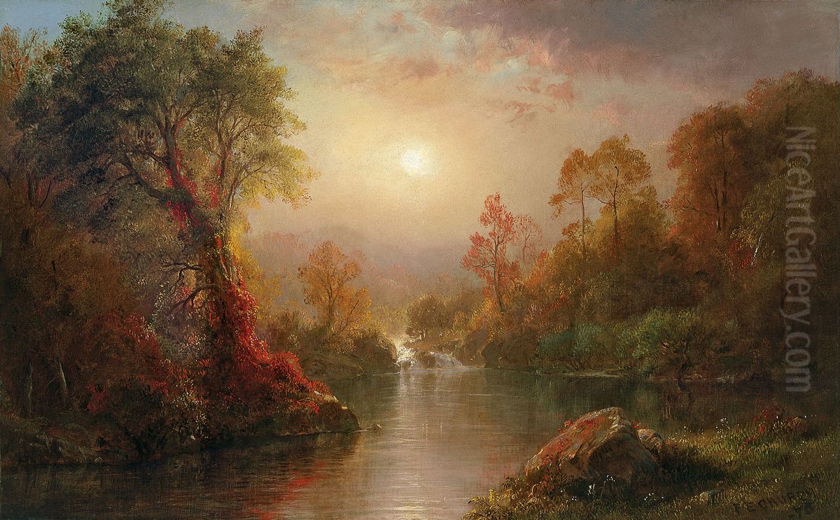 Otono Oil Painting by Frederic Edwin Church