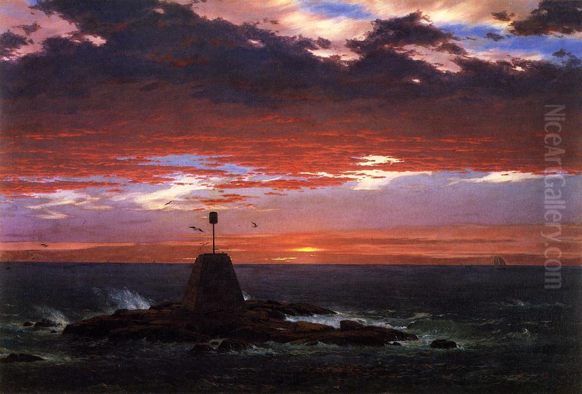 Beacon, off Mount Desert Island Oil Painting by Frederic Edwin Church