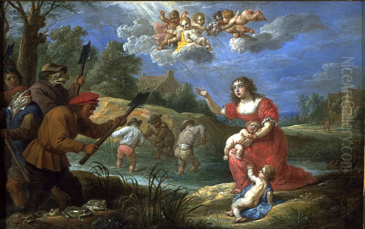 Latona and the Frogs Oil Painting by David Teniers the Younger