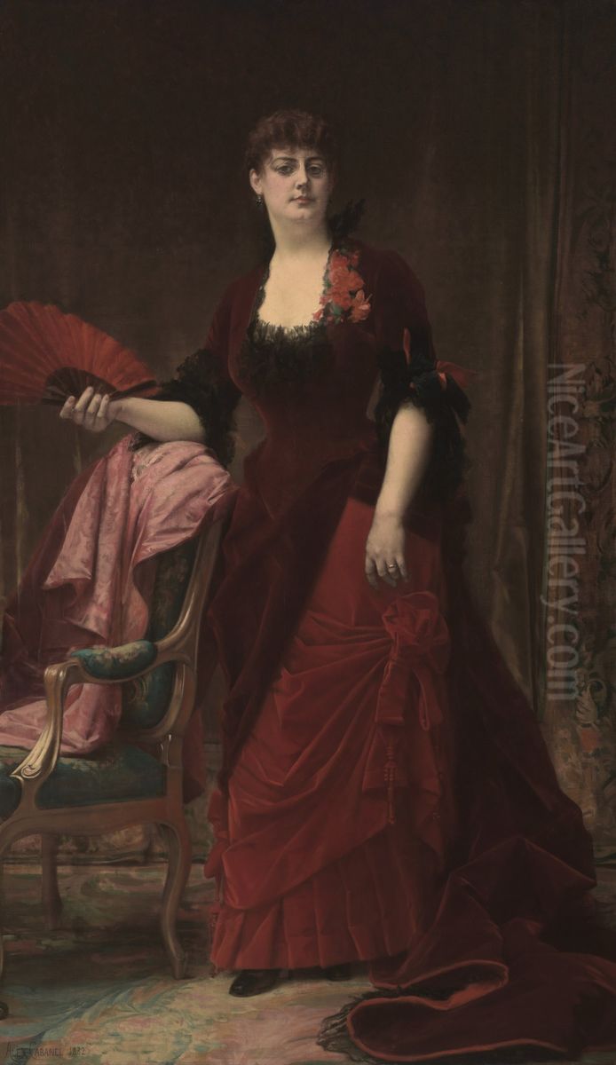 Portrait of Arabella Worsham (later Arabella Huntington) Oil Painting by Alexandre Cabanel