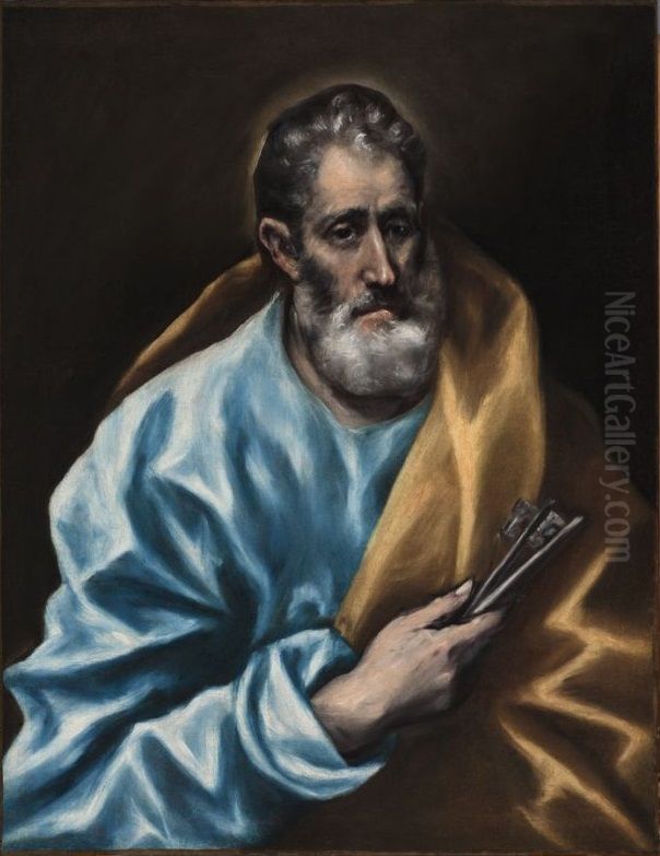 Saint Peter Oil Painting by El Greco