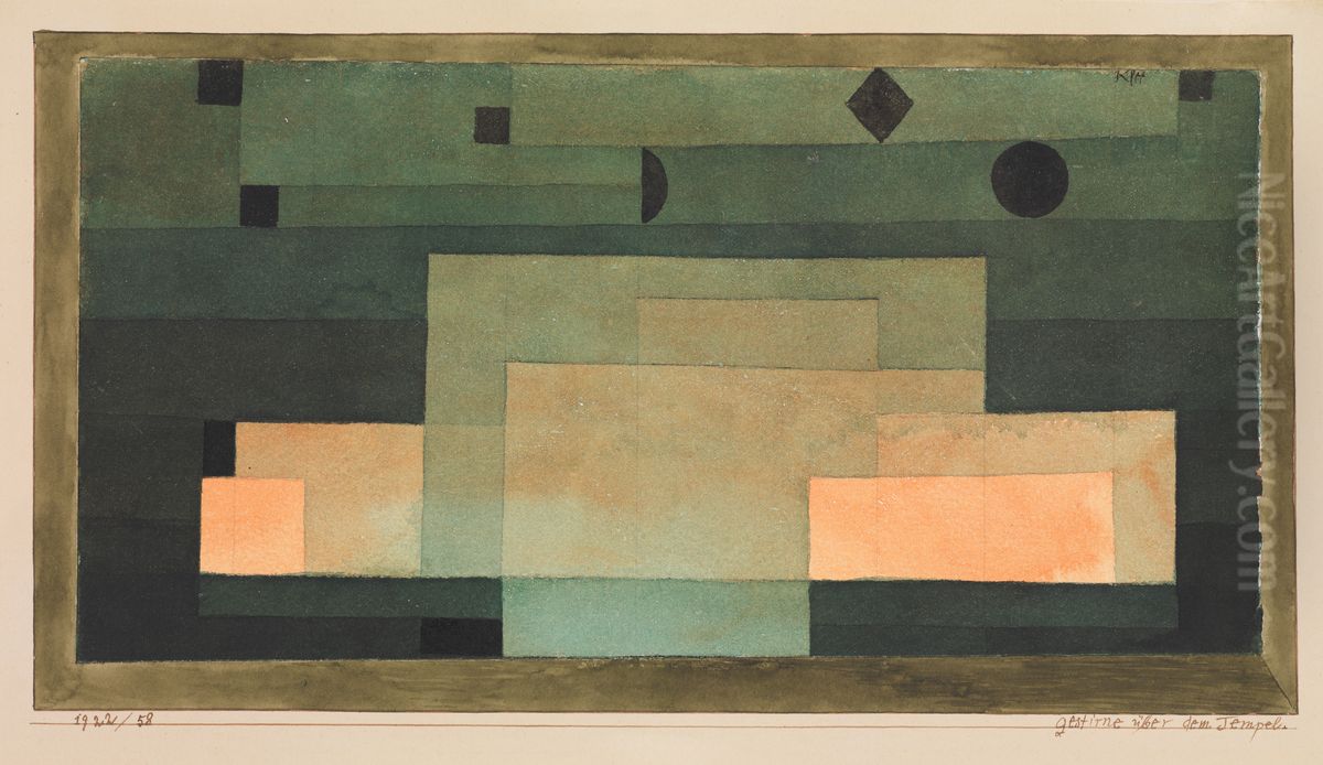 The Firmament Above the Temple Oil Painting by Paul Klee