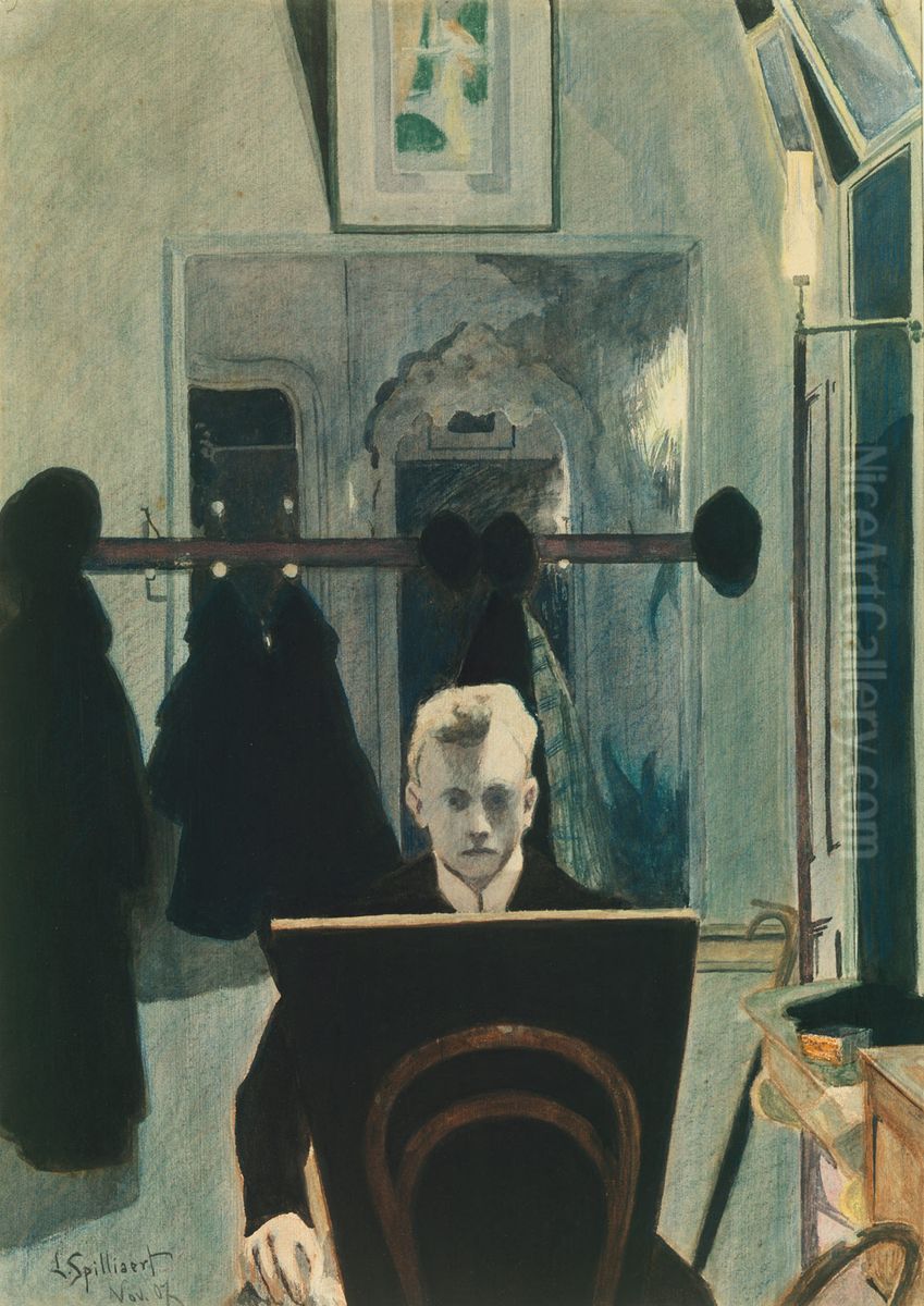 Self-Portrait Oil Painting by Leon Spilliaert