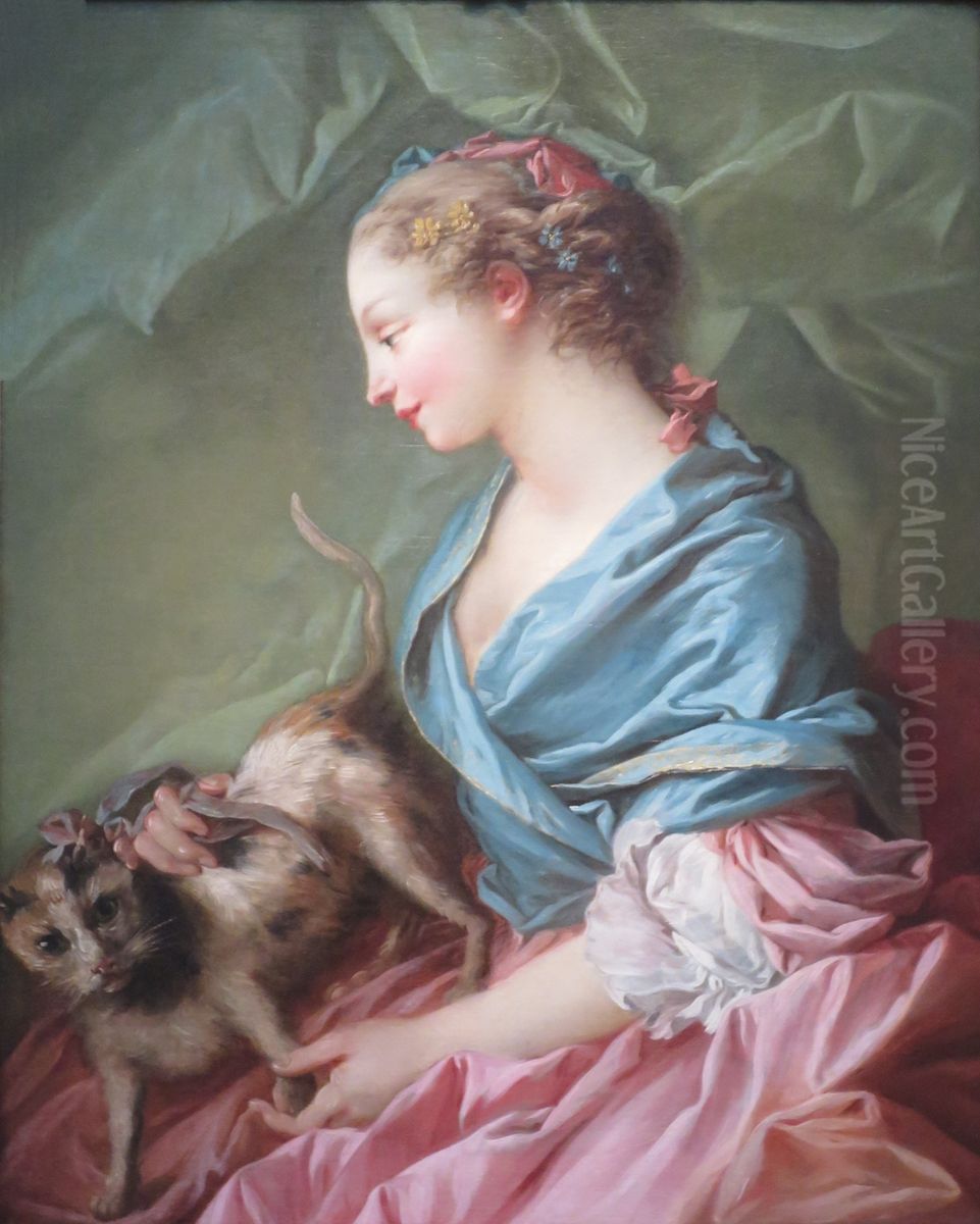 Les caresses dangereuses Oil Painting by Francois Boucher