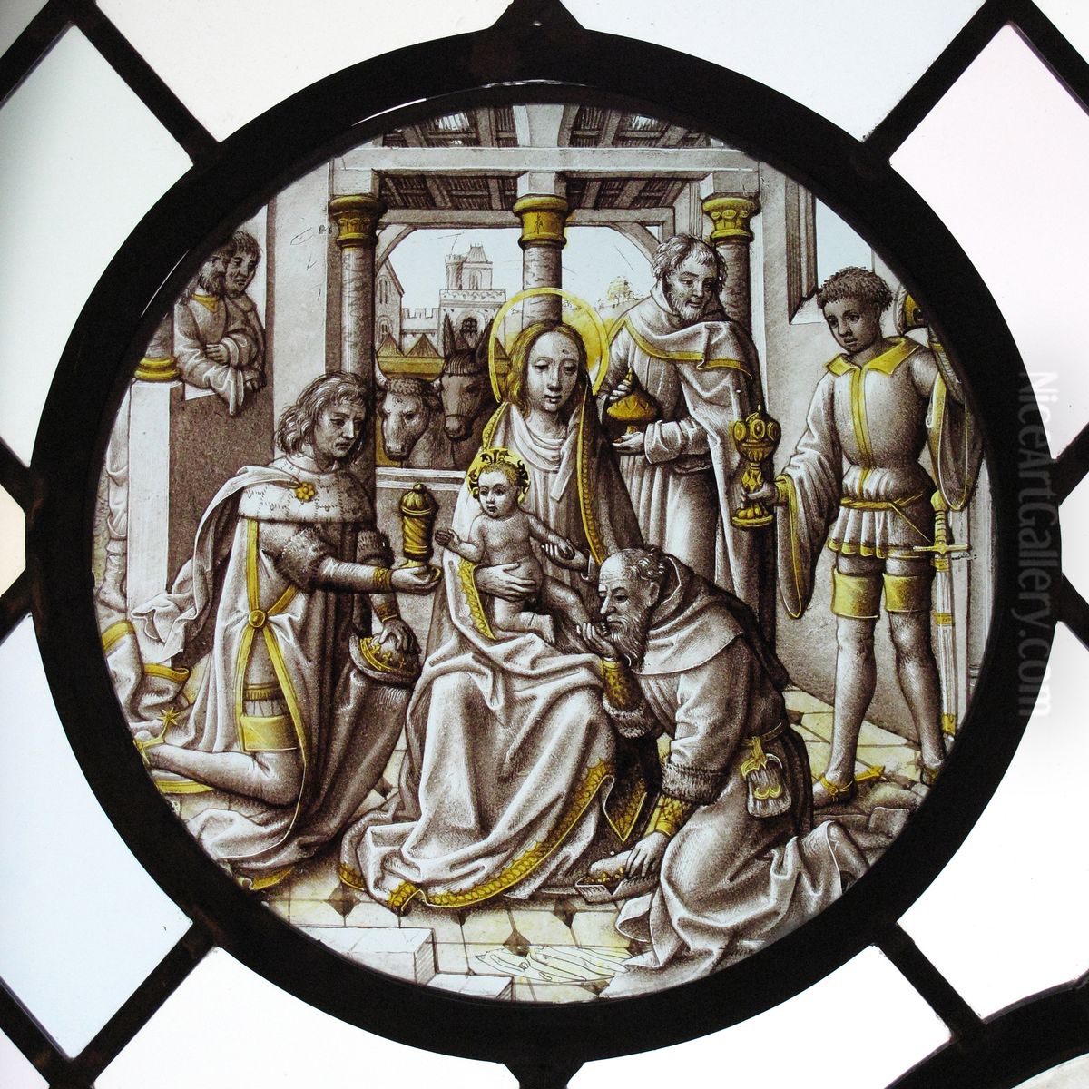 Roundel with the Adoration of the Magi Oil Painting by (manner of) Memling, Hans