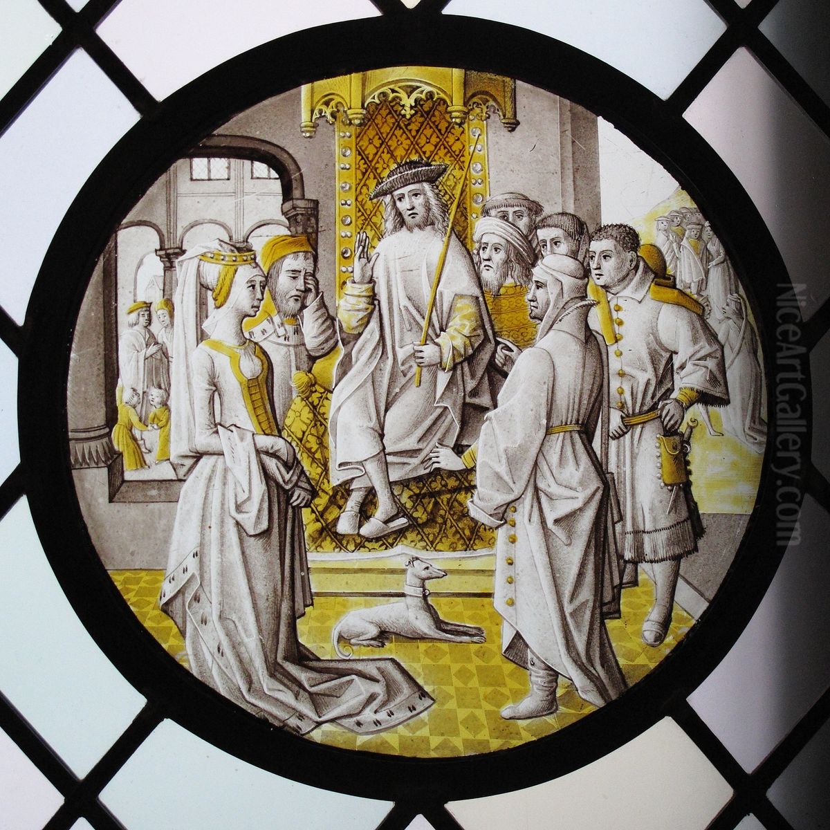 Roundel with Susanna In Judgement Oil Painting by Master of Affligem