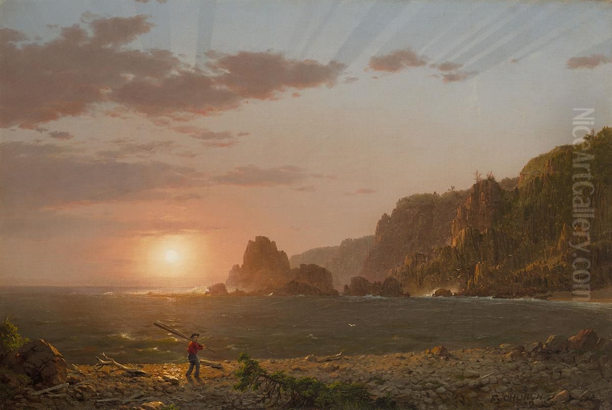 Grand Manan Island, Bay of Fundy Oil Painting by Frederic Edwin Church