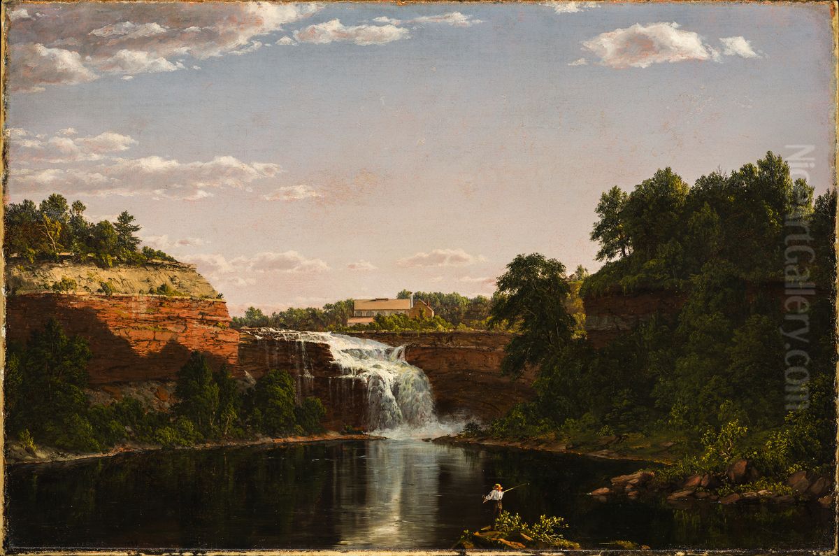 Lower Falls, Rochester Oil Painting by Frederic Edwin Church
