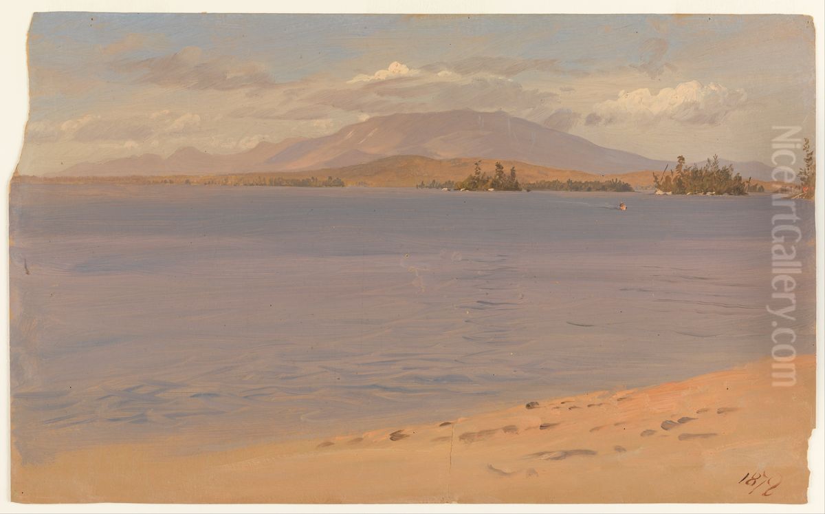 Mount Katahdin from Lake Millinocket Oil Painting by Frederic Edwin Church