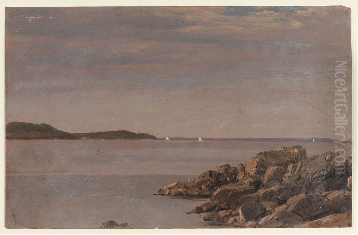 Mt. Desert Island, Maine Coast Oil Painting by Frederic Edwin Church