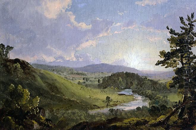 Study for View near Stockbidge, Massachusetts Oil Painting by Frederic Edwin Church