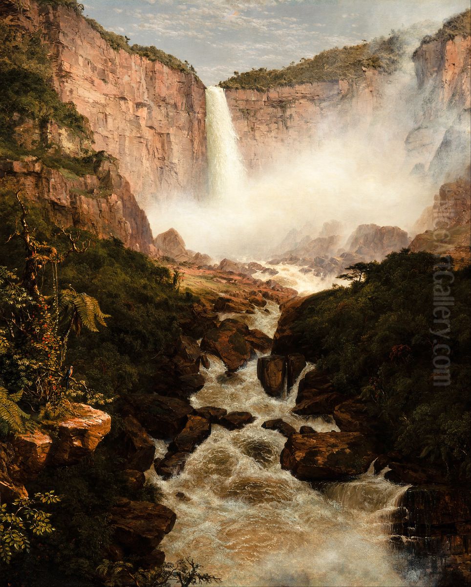 The Falls of the Tequendama near Bogota, New Granada Oil Painting by Frederic Edwin Church