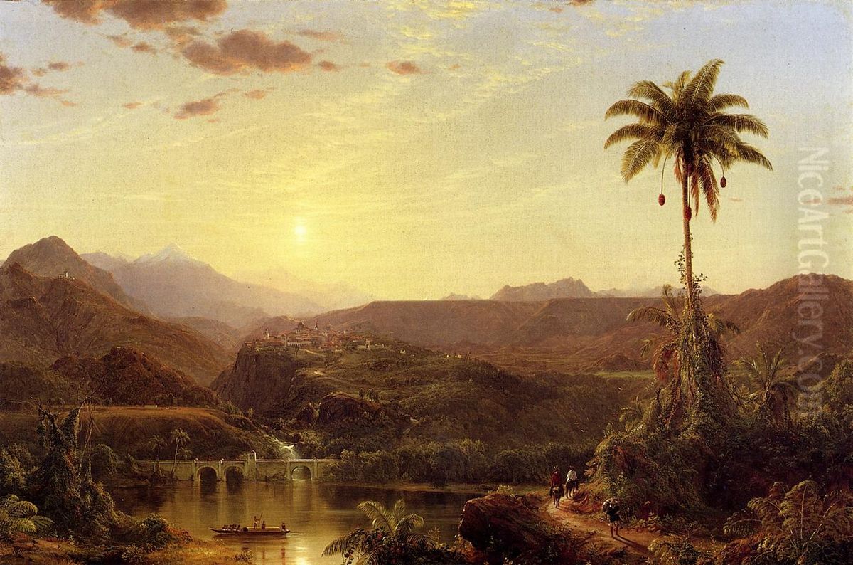 The Cordilleras, Sunrise Oil Painting by Frederic Edwin Church