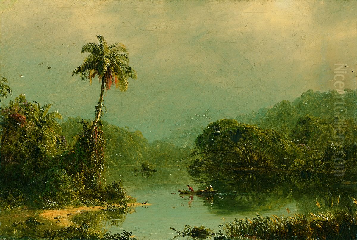 Tropical Landscape Oil Painting by Frederic Edwin Church