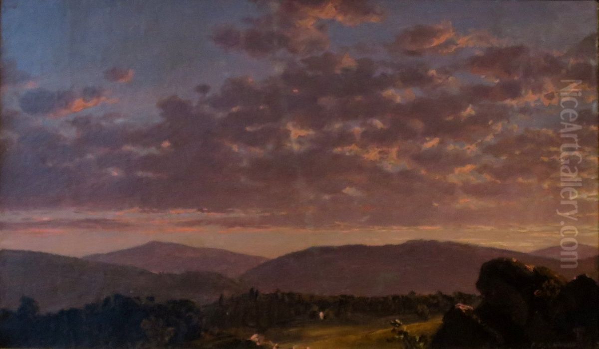 Twilight in the Catskills Oil Painting by Frederic Edwin Church