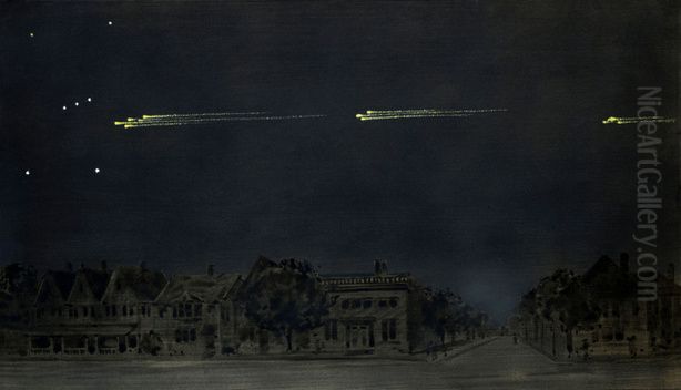 Meteoric Display of February 9, 1913, as seen near High Park Oil Painting by Gustav Hahn