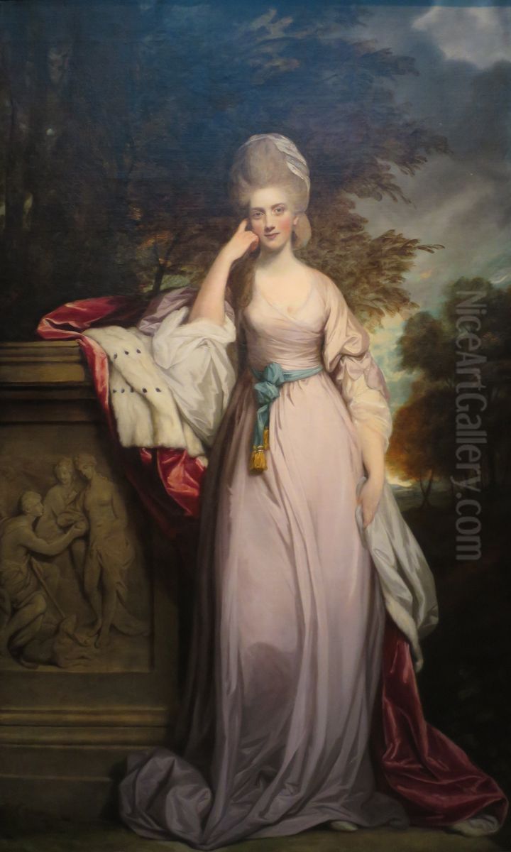 Portrait of Anne Montgomery (c.1752-1819), wife of1st Marquess Townshend Oil Painting by Of Sir Joshua Reynolds