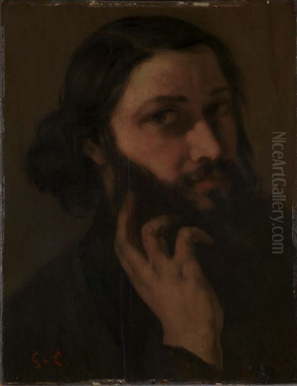 Autoportrait Oil Painting by Gustave Courbet