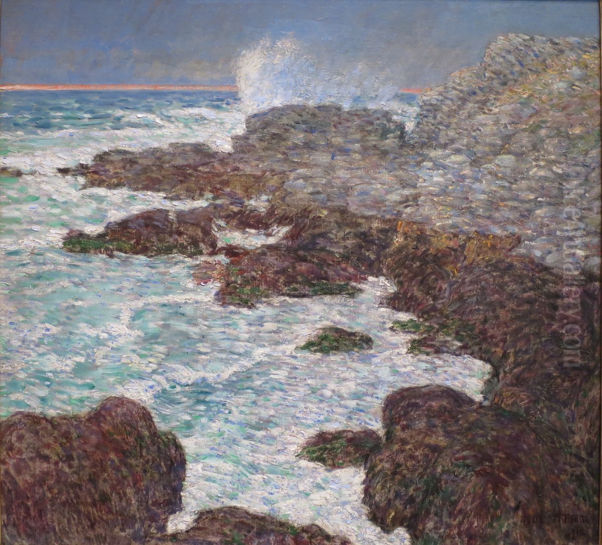 Seaweed and Surf, Appledore, at Sunset Oil Painting by Childe Hassam