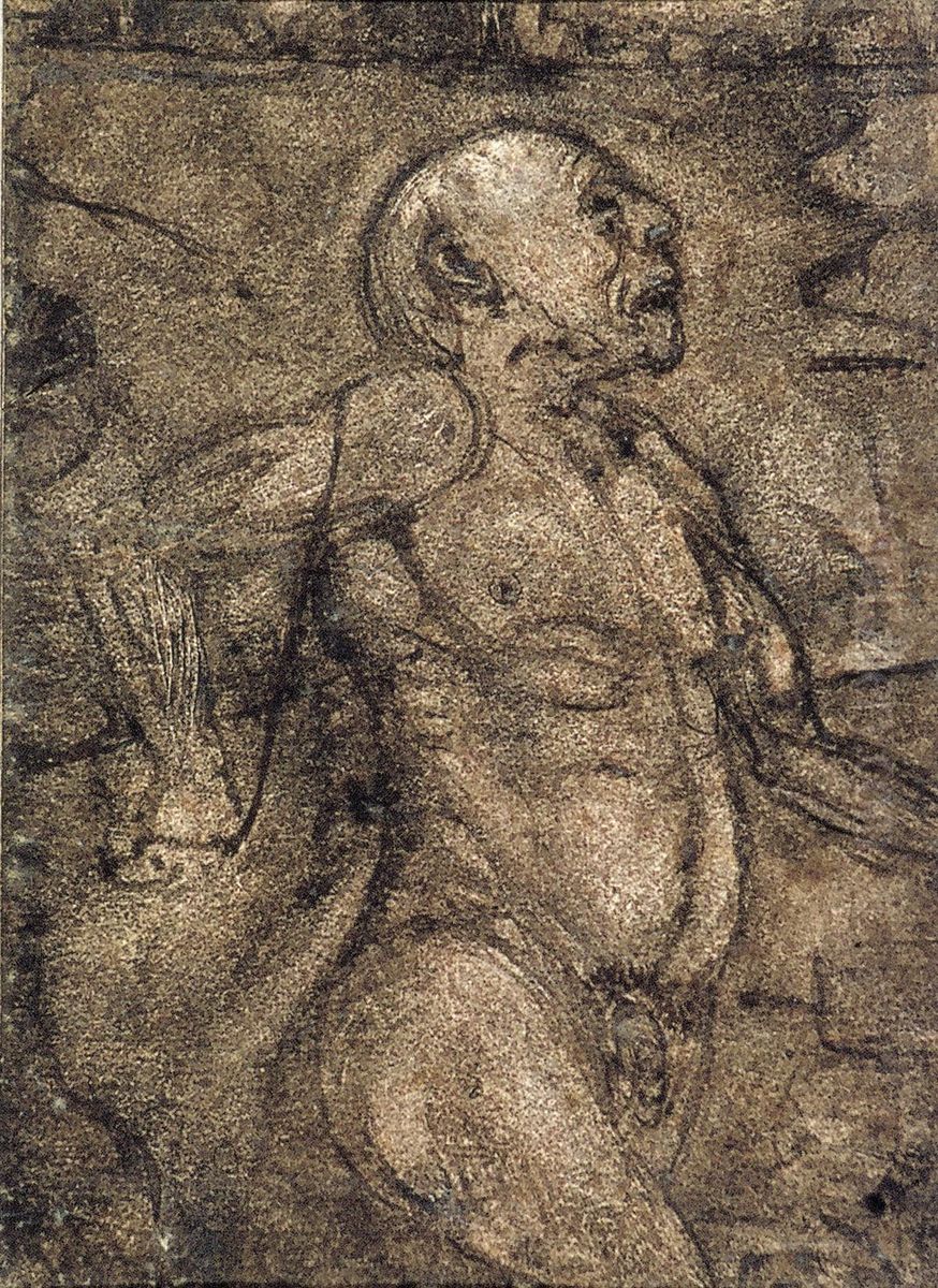 Male Nude Oil Painting by Theo van Doesburg