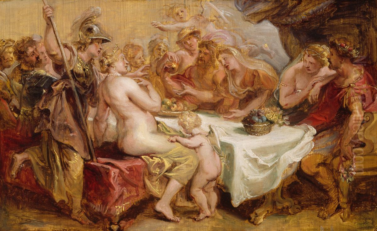 The Wedding of Peleus and Thetis Oil Painting by (studio of) Rubens, Peter Paul