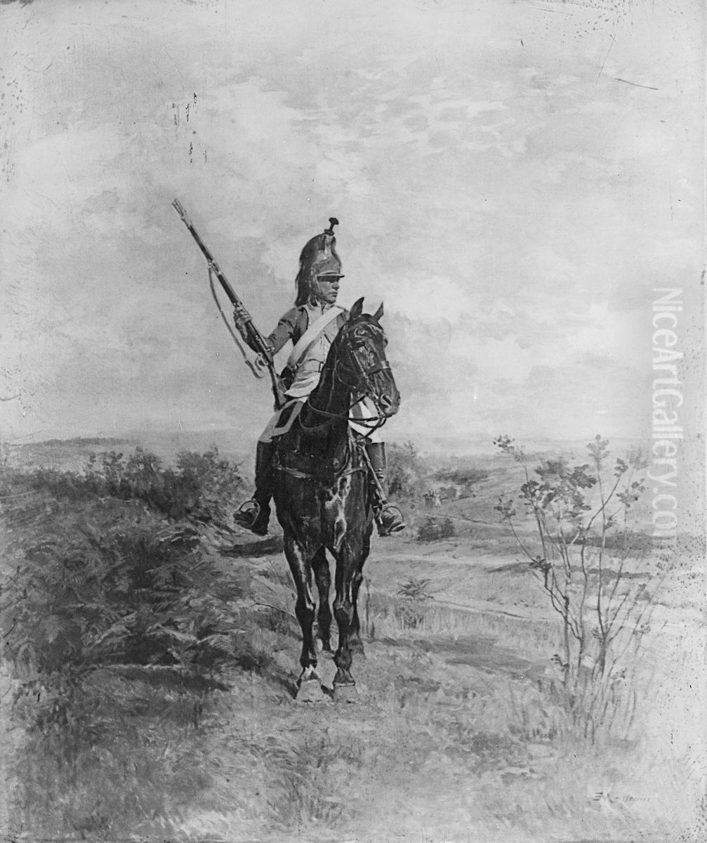 The Out-Post Oil Painting by Jean-Louis-Ernest Meissonier