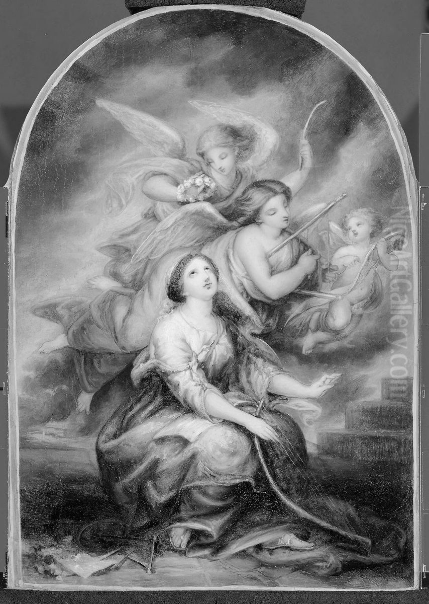 St. Cecilia Oil Painting by Antoine Wiertz