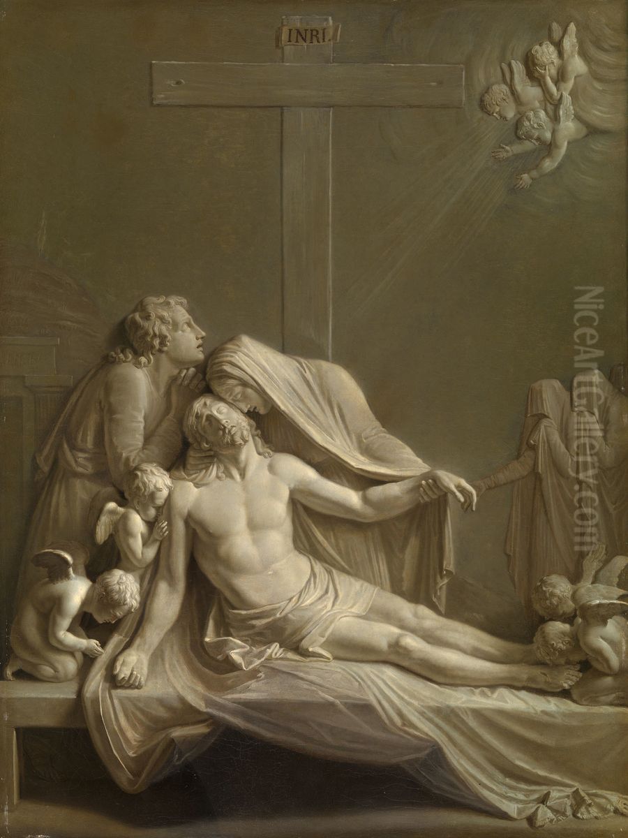 Deposition (after Antonio Canova) Oil Painting by Bernardino Nocchi