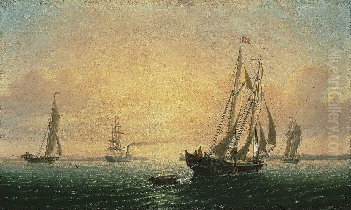 The Schooner Jane of Bath, Maine Oil Painting by William Bradford