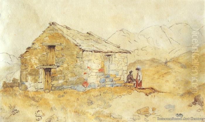 Stone Store, Northland Oil Painting by Joseph B. Cartier