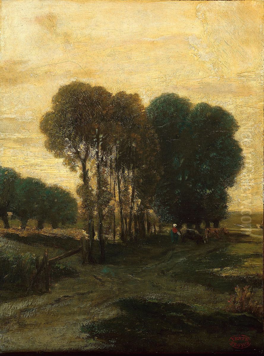 A Clump of Trees Oil Painting by Constant Troyon