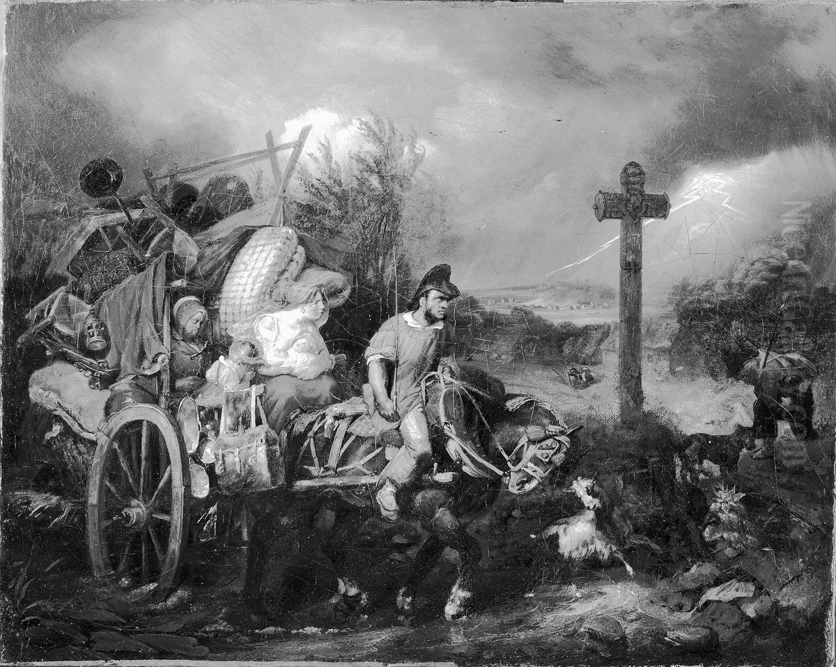 The Diligence Oil Painting by Nicolas Toussaint Charlet