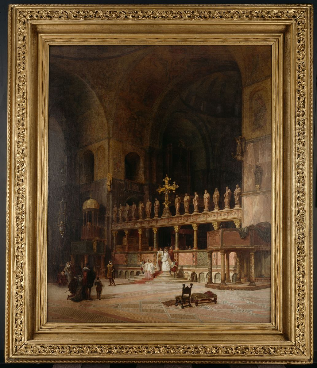 Interior of St. Mark's, Venice Oil Painting by David Dalhoff Neal