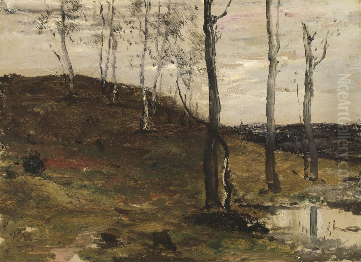 Hillside with Trees Oil Painting by William Morris Hunt