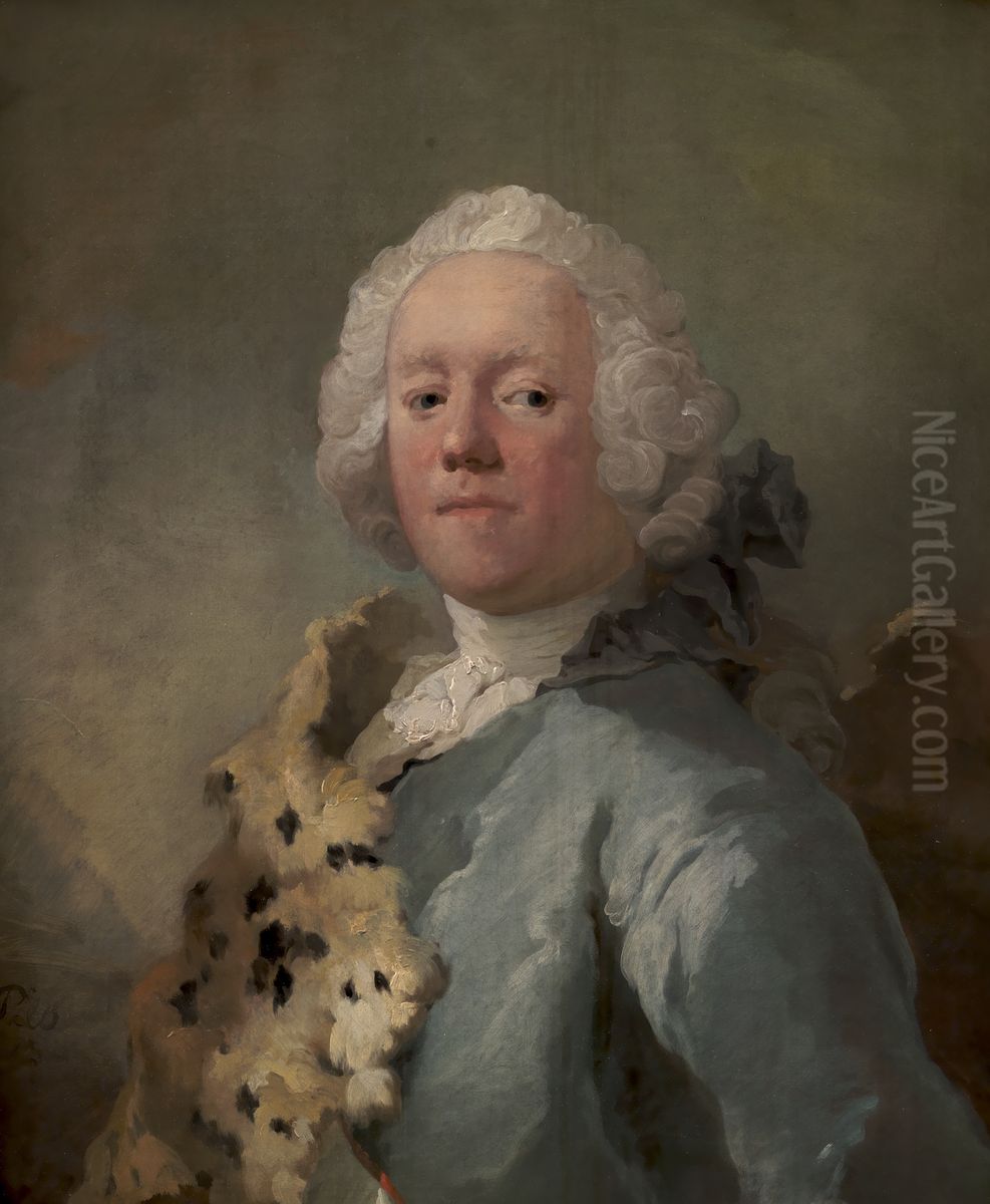 Portrait of Count Jorgen Scheel Oil Painting by Carl Gustaf Pilo