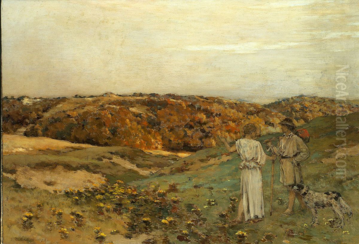 Tobias and the Angel Oil Painting by Jean-Charles Cazin