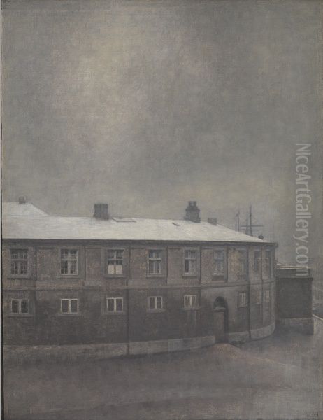 A Wing of Christiansborg Palace Oil Painting by Vilhelm Hammershoi
