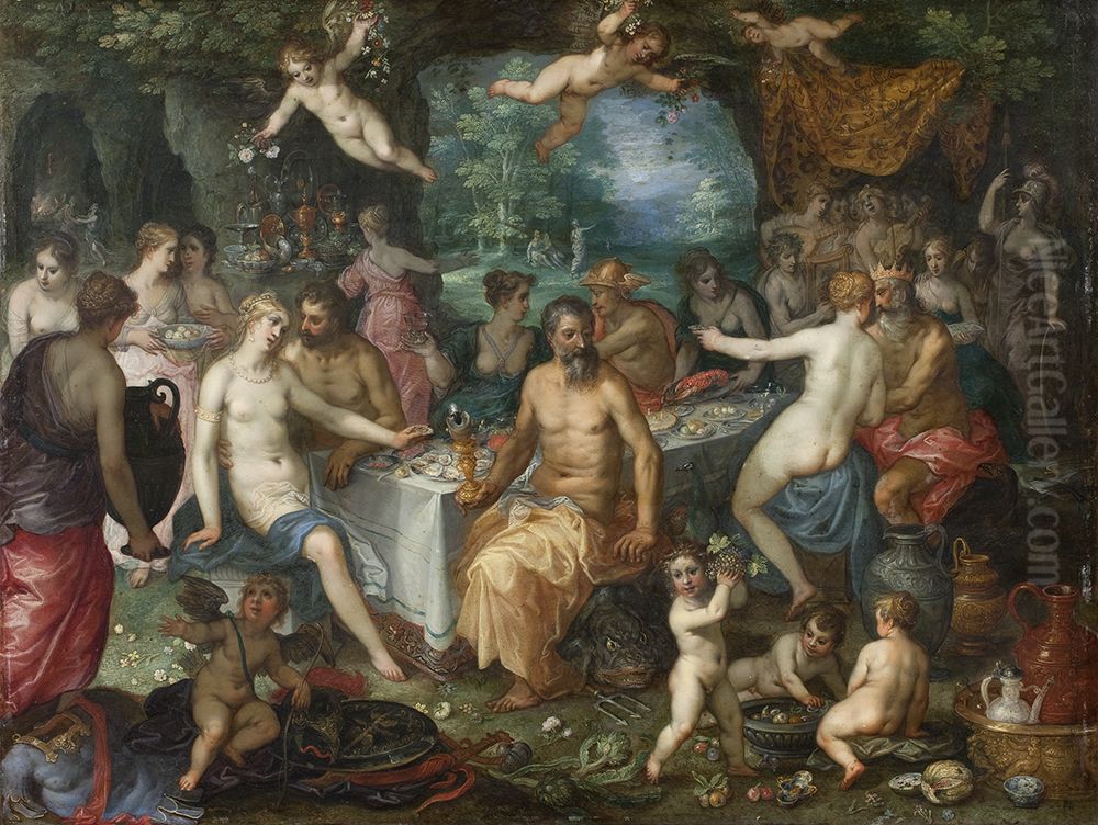 The Feast of the Gods. The Wedding of Peleus and Thetis Oil Painting by Jan Brughel
