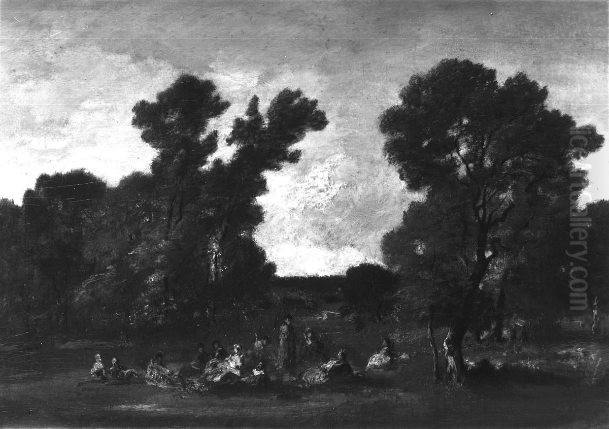 Landscape with Figures Oil Painting by Narcisse Virgilio Diaz