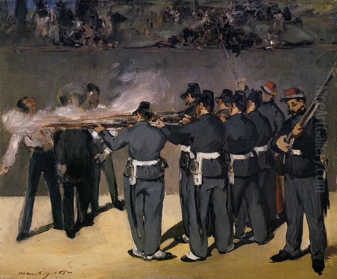 The Execution of Emperor Maximilian of Mexico Oil Painting by Edouard Manet