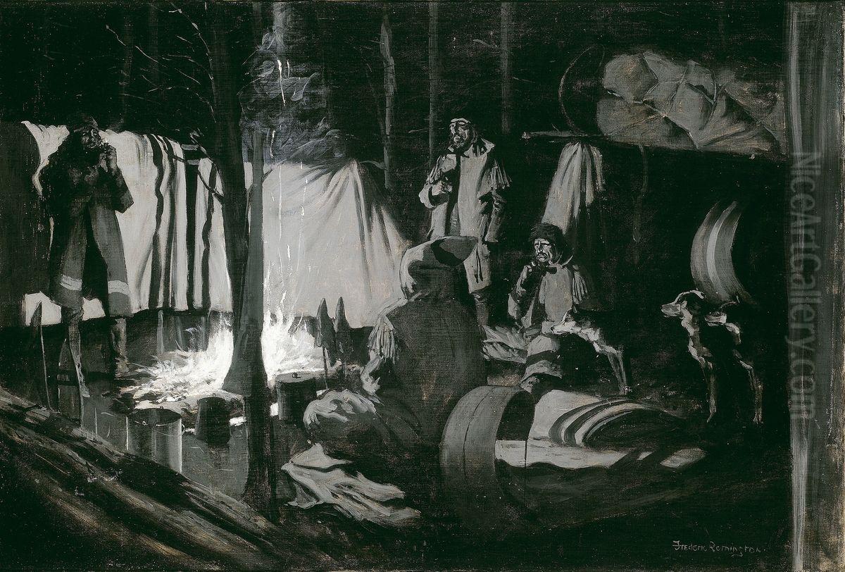 First and Best Camp of the Trip Oil Painting by Frederic Remington