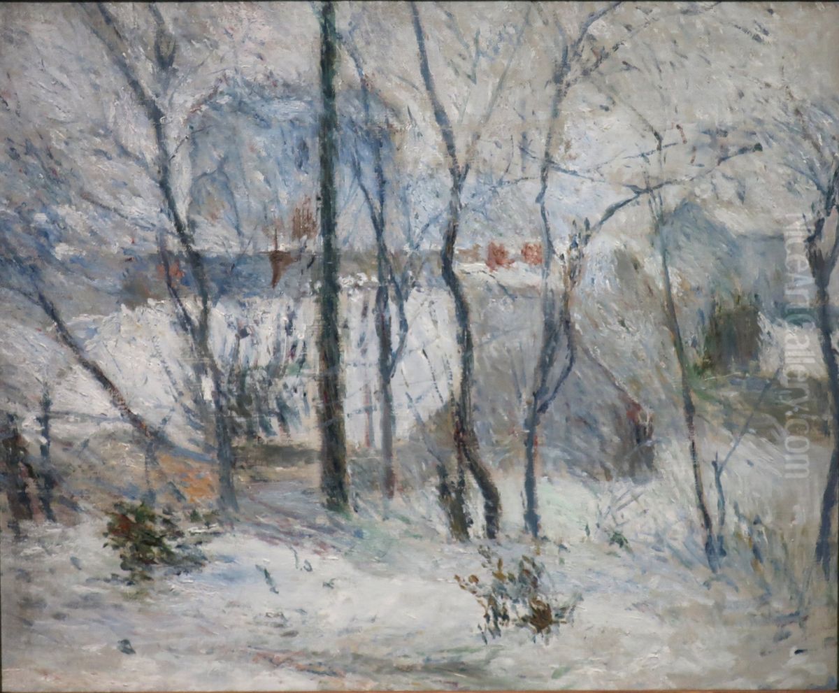 Jardin sous la neige II, ou La neige a Vaugirard I Oil Painting by Paul Gauguin