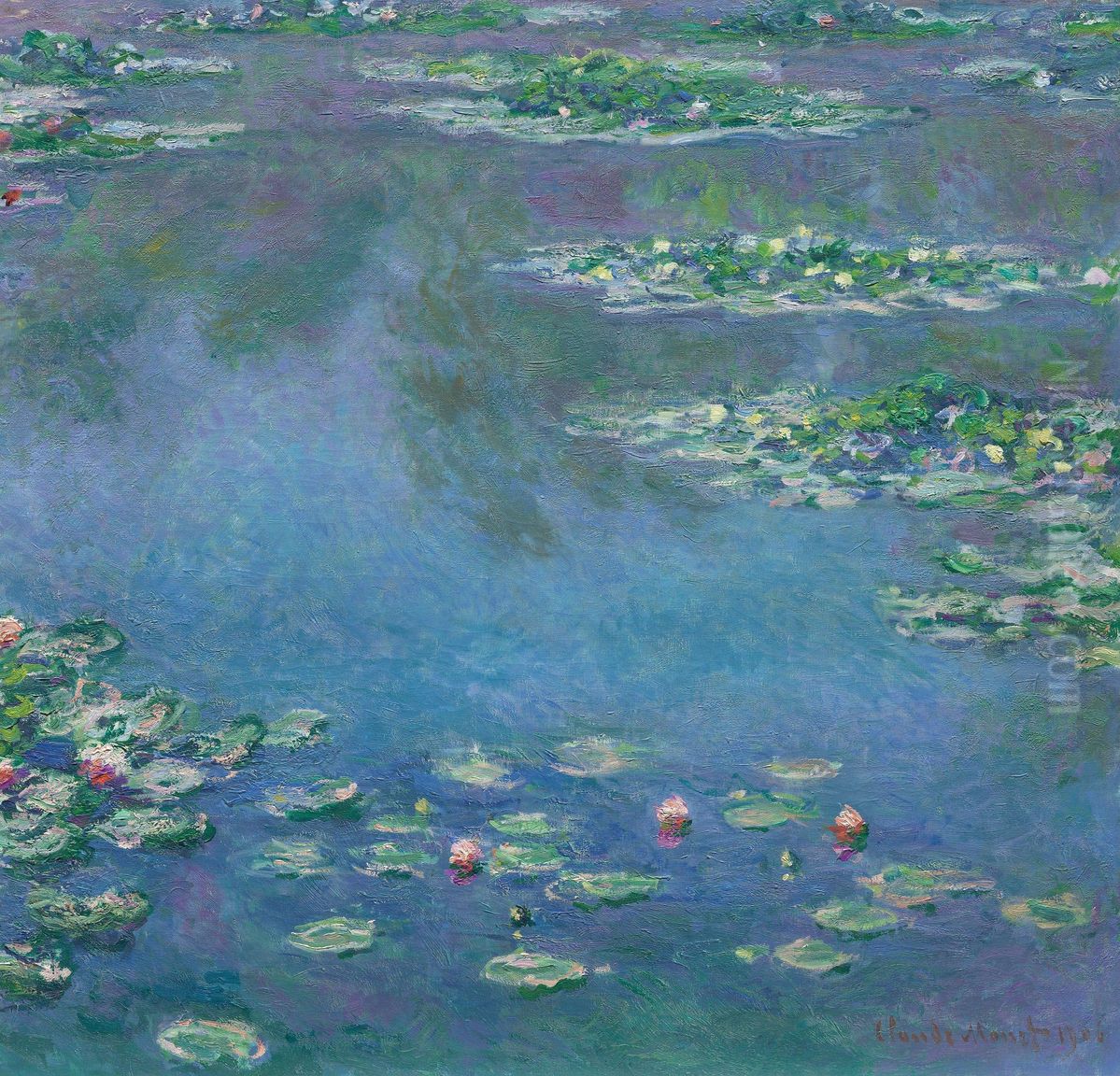Water Lilies Oil Painting by Claude Oscar Monet